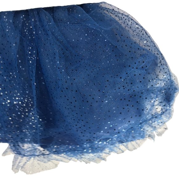 New NWT Disney Frozen Outfit Set Blue Coat Jacket + Tutu Skirt Silver Glitter 2T - Picture 7 of 12